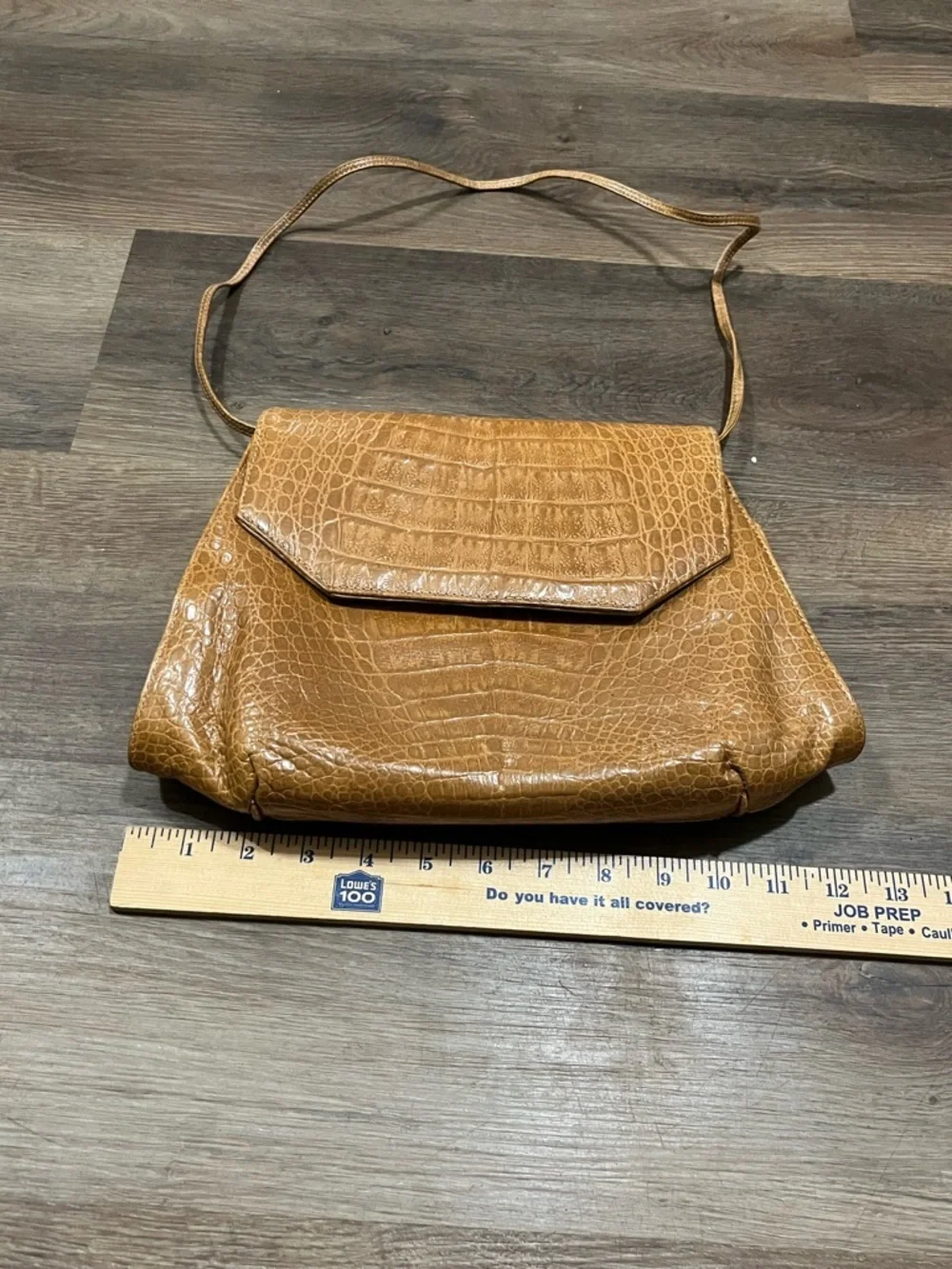 Vintage Meyer Genuine Crocodile Handbag Mid-Century Clutch Shoulder Bag